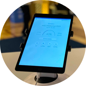 event check-in stands