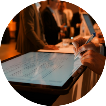 event registration ipad